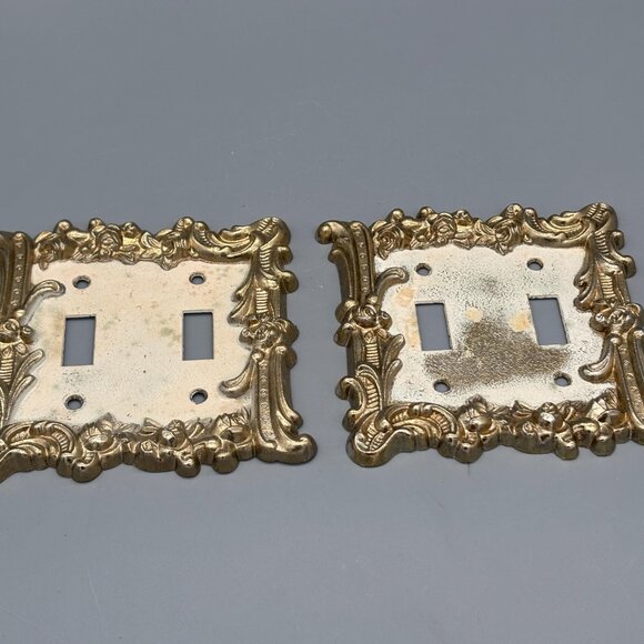 Other - Vintage Double Light Switch Cover Plates 1960’s Electrical Plate Charm-N-Style